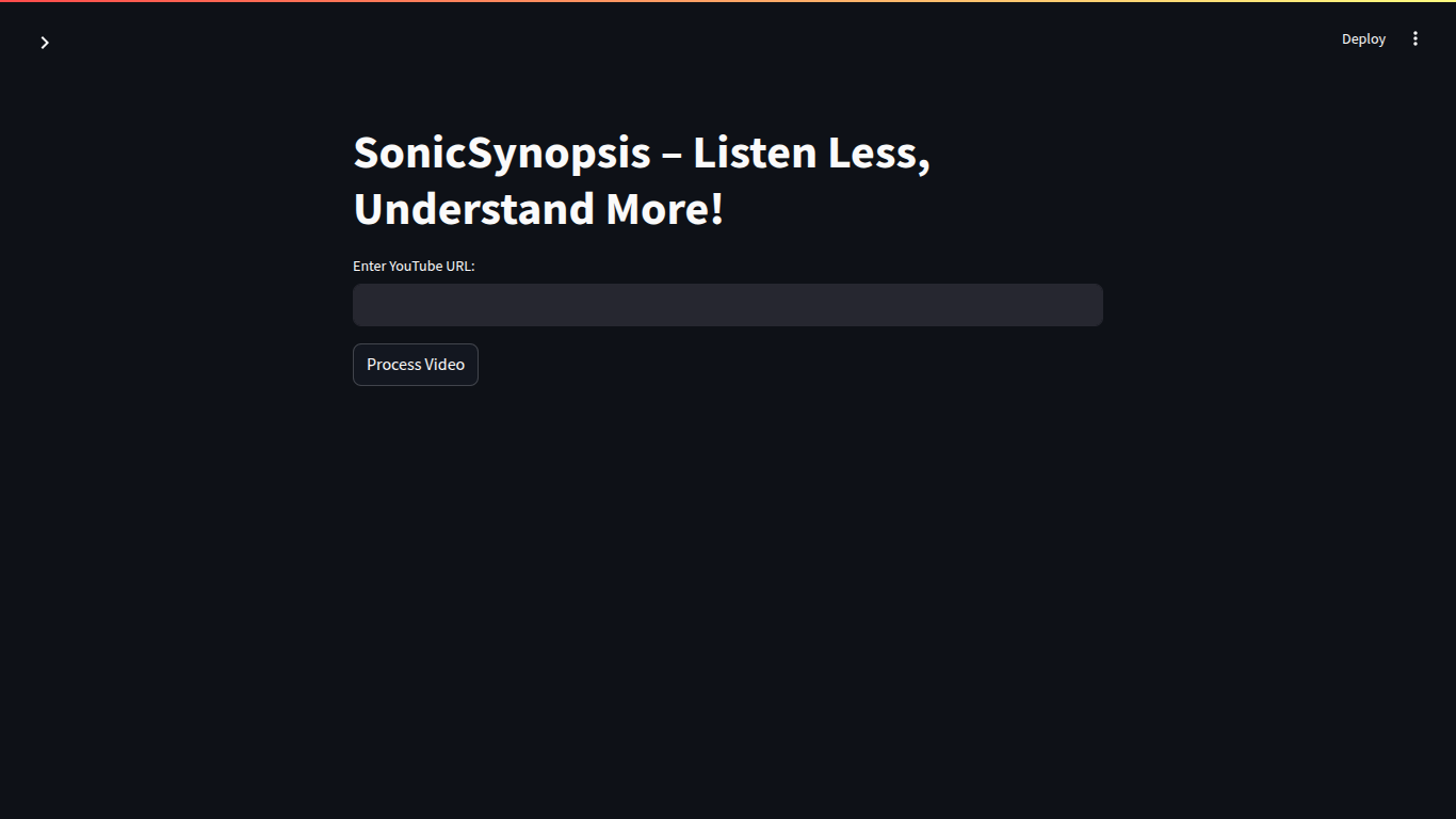 SonicSynopsis